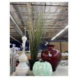 Ghost Pumpkin Decoration, Artificial Plant, and