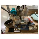 History and War Books and Pottery Decor.