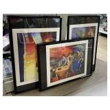 3 Plate Signed Lithographs. Approx 31 x 21