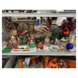 Variety of Christmas Decor. Music Box, Figurines,