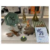 Metal Ships and Moose Lovers Decor.