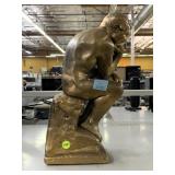 Vintage Gold-Toned Reproduction of The Thinker.