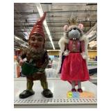 Mouse Nutcracker and Gnome Statue.