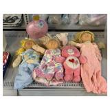 Vintage Cabbage Patch dolls, Care Bear, and LOL