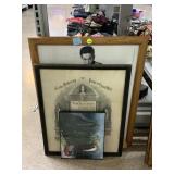 9-11 Support our Troops Framed Wall Art, Vintage