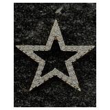 10k Gold Star Pendant W/diamonds, Tw 1.1g, Sz ï¿½in