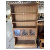 6ft Tall Bookshelf with Glass Doors - approx. 4ft