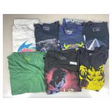 Seven brand new T-shirts all size large