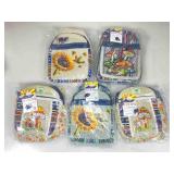 Lot of five Himalayan, hemp, mini backpacks, THC