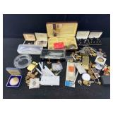 Collection Of Fashion Jewelry Watch Parts, Tokens,