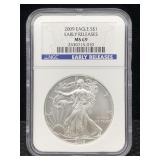 2009 1 Oz .999 Silver Eagle Round, Ngc Ms69