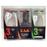 Three new kick power adapters still in the