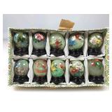 A vintage set of 10, miniature decorative, hard