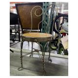Vtg Metal Doll chair, 20in tall