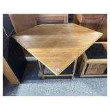 Diamond Shaped Wood Corner Table approx. 3ft wide