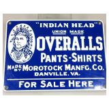 Porcelain sign, advertising, Indian head union