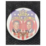 1984 Reagan & Bush Champain Button, Sz 2ï¿½in