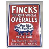 Novelty porcelain sign Finckï¿½s Detroit special