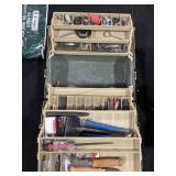 Plastic Toolbox with Assorted Tools