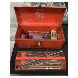 Metal Toolbox with Drill bits and more