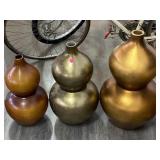 3 Large decorative Gourds, approx 21in tall