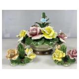 Three piece ceramic table setting by Capodi