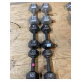 Dumbbells sets incl. 10lbs, 15lbs, 20lbs