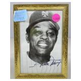 Willie mays signed picture