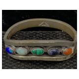 Sterling Silver Bracelet, Tw 68g W/turquiose,
