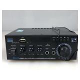 An AK 45 MP3 amplifier with power, cord, remote,