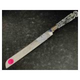 Gallia Crystal Handle Knife, Embellished, Sz 14in