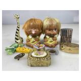 Vtg Japanese Moody Cutie Dolls, Zippo Lighter,