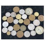 Foreign Currency Coins Incl. Mexico, Australia &