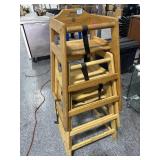 3pcs Commercial Wood High Chairs