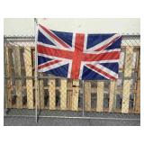 Union Jack England Flag on Pole - approx. 3x5ft