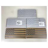 Five new credit card files in the American flag