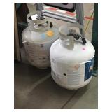 2-Empty Propane tanks, capacity 15lbs
