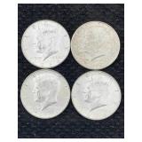4-90% Silver 1964 Kennedy Half Dollars