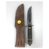 Vtg Hoffritz NY Germany Stag Handle Hunting Knife