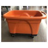 Orange rolling container for Liquids w/water