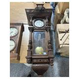 Antique Vienna Regulator Wall Clock with Pendulum