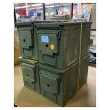 4 Green Metal ammo can, approx 12in long