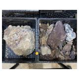 2 Crates of Mineral stones, see photos