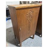 Antique Oak Record Cabinet with Mechanical