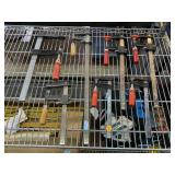 Collection of steel bar clamps, sz approx 21in