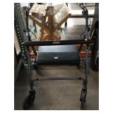 Drive Blue wide Rollator Walker, approx 25in wide