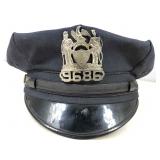 Vtg Orig. NYPD Hat with Shield Emblem and Badge