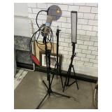 CAD Microphone with stands and light bar on stand