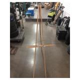 Wood easel stand, approx 21x63in