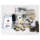 Assorted Pins, Ammo and more - US Military etc
